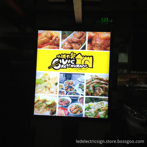 High Quality Fast Food Slim Light Box Restaurant Menu Board Display with Picture Photo Frame